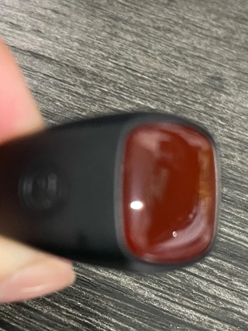 David Yurman signet ring titanium with carnelian size 13.5